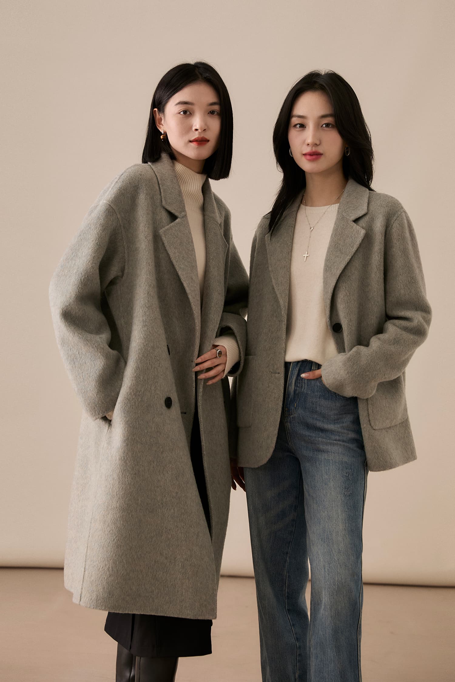 더블 버튼 직통 코트 (3color) 상세 이미지 6