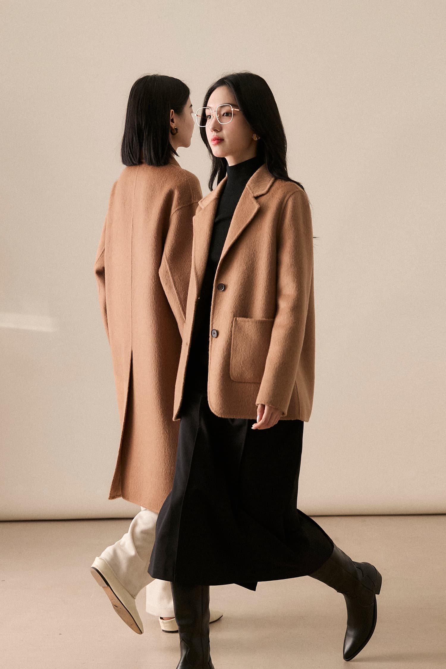 더블 버튼 직통 코트 (3color) 상세 이미지 15