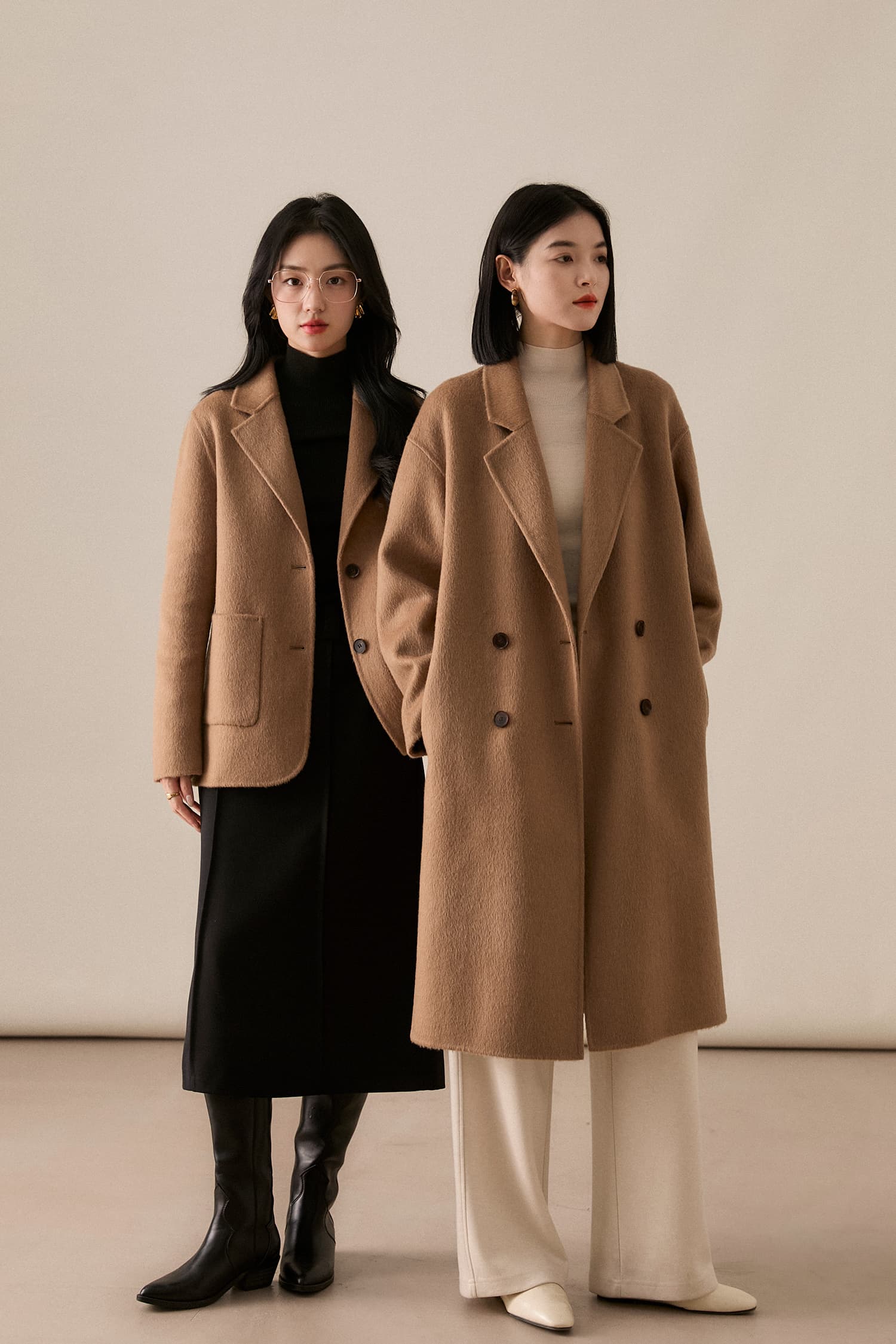 더블 버튼 직통 코트 (3color) 상세 이미지 16