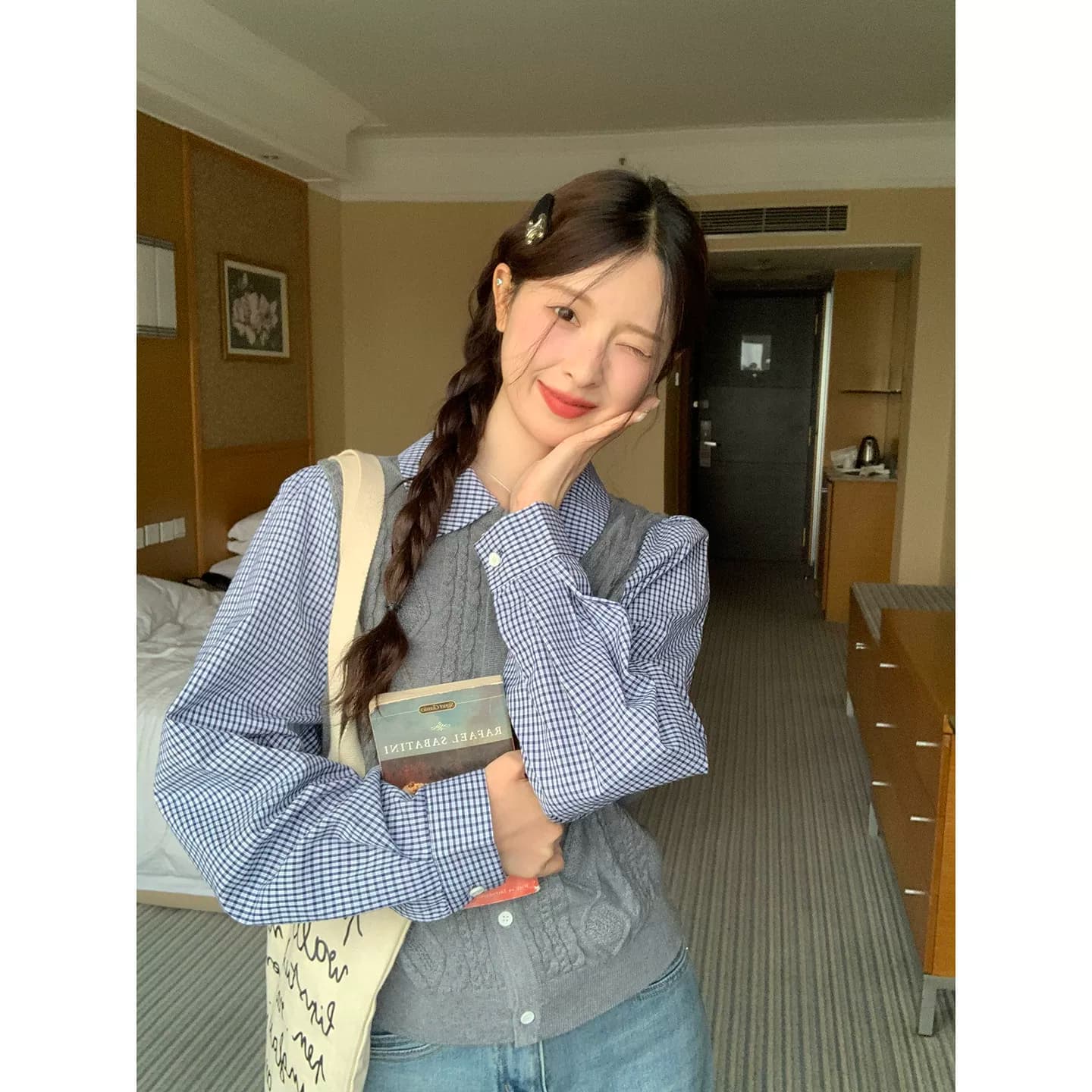 꽈배기 자카드 가디건 (3color) 상세 이미지 2
