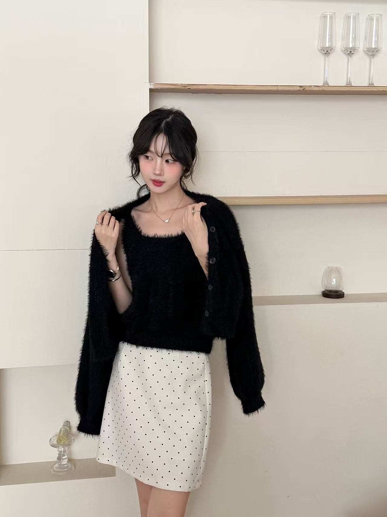 루즈핏 가디건 니트 세트 (4color) 상세 이미지 6