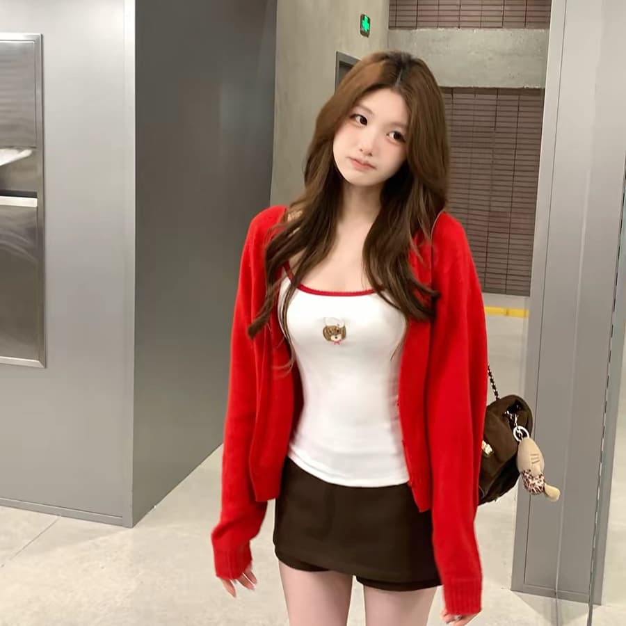 봄여름 얇은 크롭 가디건 (5color) 상세 이미지 7