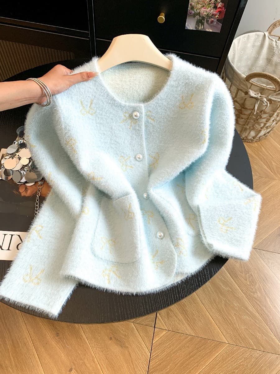자수 진주 장식 가디건 (5color) 상세 이미지 21