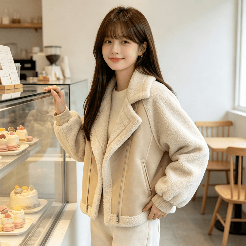 양털 안감 숏 재킷 상세 이미지 16