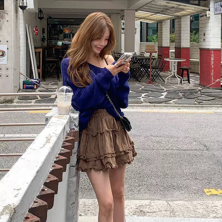 프릴 밴딩 A라인 스커트 상세 이미지 2