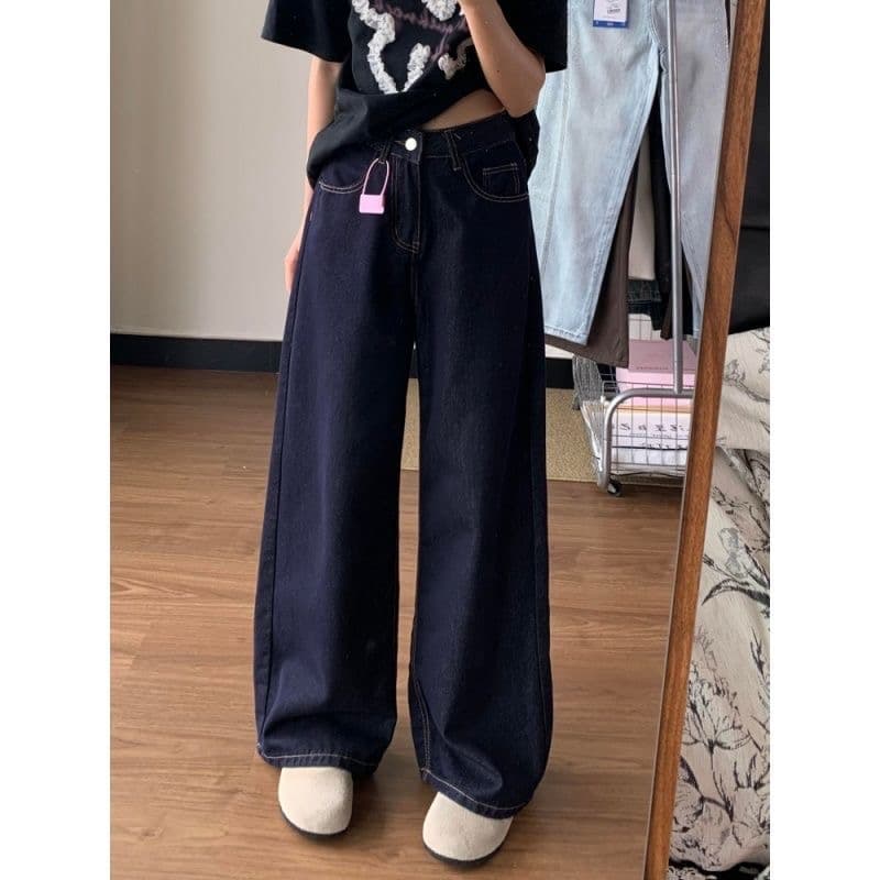 하이웨이스트 와이드 데님 팬츠 상세 이미지 3