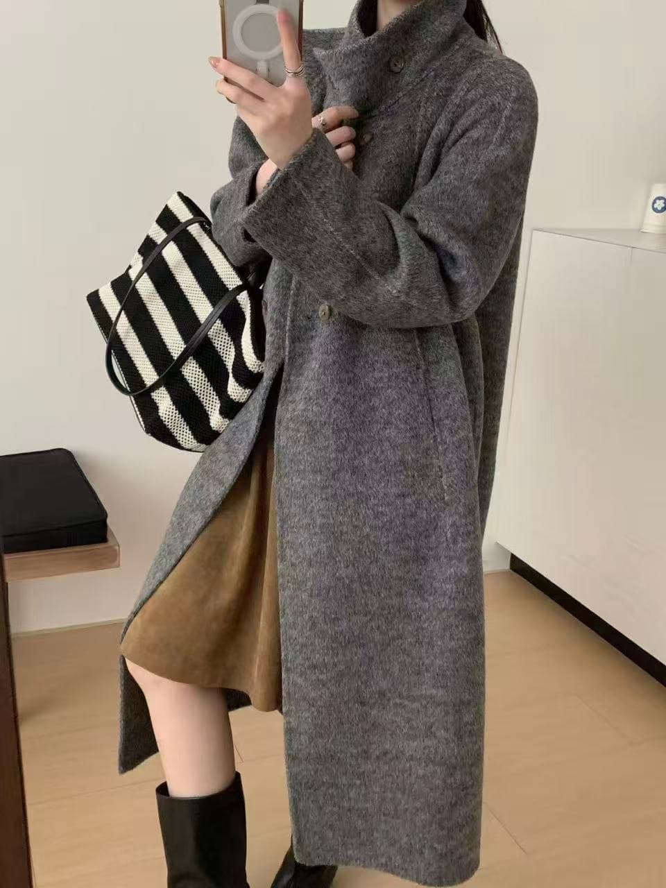 스탠드 칼라 울 코트 (5color) 상세 이미지 4