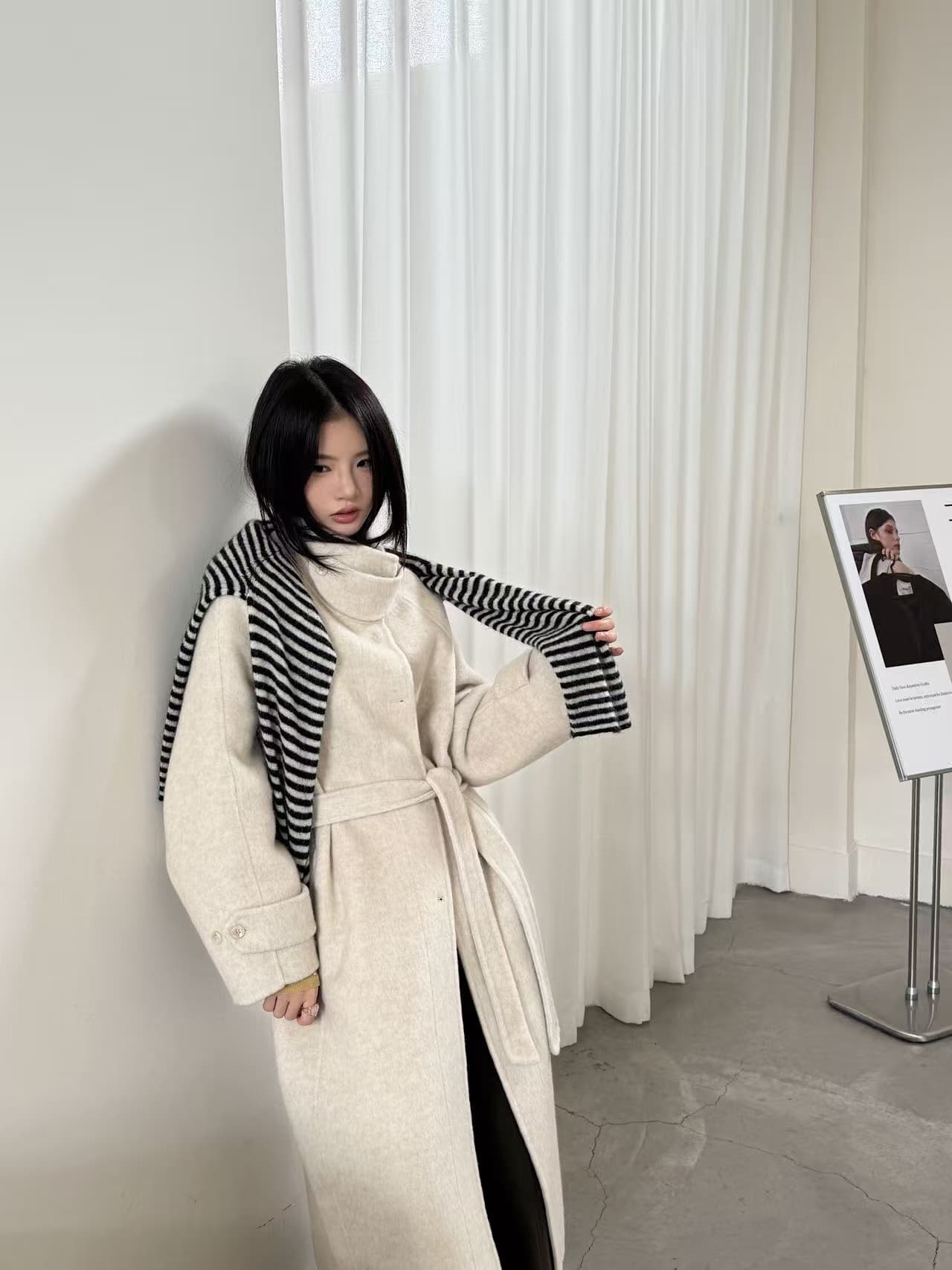 스탠드 칼라 울 코트 (5color) 상세 이미지 8