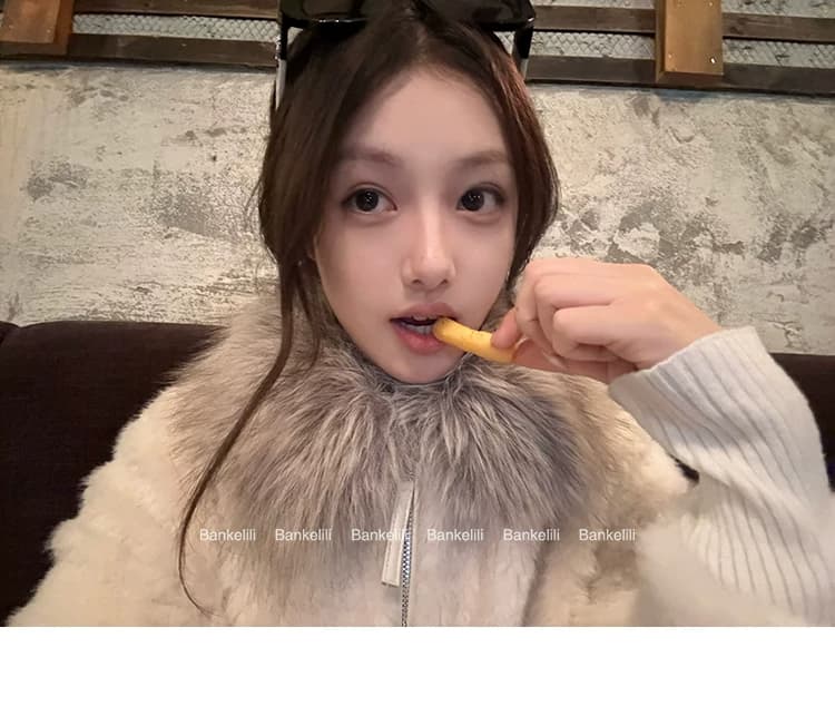 폴드 칼라 플리스 숏 아우터 상세 이미지 22