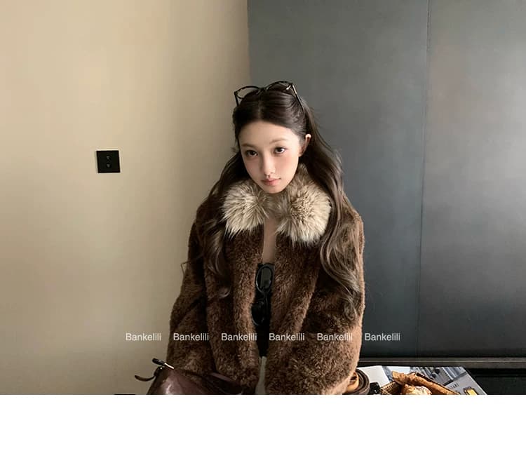 폴드 칼라 플리스 숏 아우터 상세 이미지 49