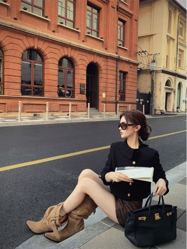 샤넬풍 블랙 자켓 상세 이미지 2